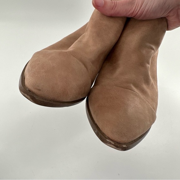 Report Tisha ankle booties 8.5 tan faux leather pointy cap toe slip on mules - Picture 8 of 13